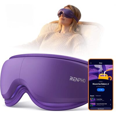 Renpho - Eye Massager with Heat, Ultra-Quiet Lightweight Eye Mask for Migraines & Dry Eyes, Relax Reduce Strain Improve Sleep - Purple Renpho - Eye Massager with Heat, Ultra-Quiet Lightweight Eye Mask for Migraines & Dry Eyes, Relax Reduce Strain Improve Sleep - Purple
