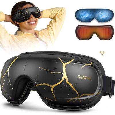 Renpho - Eye Massager with Heat and Cooling Voice Control, Migraine Relief Eye Mask for Migraines, Eye Care Reduce Dry Eyes - Kintsugi Renpho - Eye Massager with Heat and Cooling Voice Control, Migraine Relief Eye Mask for Migraines, Eye Care Reduce Dry Eyes - Kintsugi