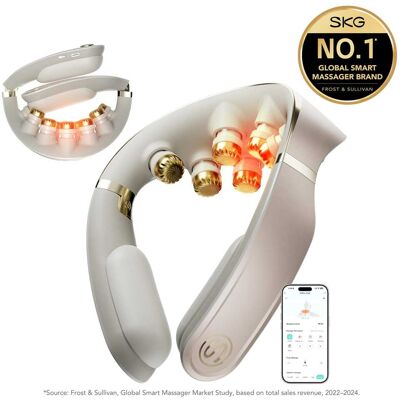 SKG - G7 Pro Fold 3.0 Neck Massager for Pain Relief Deep Tissue Vibration Cordless Travel Massager - Golden SKG - G7 Pro Fold 3.0 Neck Massager for Pain Relief Deep Tissue Vibration Cordless Travel Massager - Golden