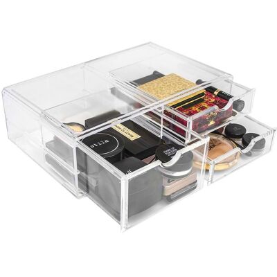 Sorbus - 3 LargeAcrylic Drawers - for Organizing Make up, Nail Polish, Hair Accessories, and Beauty Supplies - Clear Sorbus - 3 LargeAcrylic Drawers - for Organizing Make up, Nail Polish, Hair Accessories, and Beauty Supplies - Clear