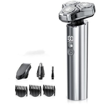 Dazzed Corner - Electric Razor for Men, 10,000RPM Motor, IPX8 Waterproof, USB Fast Charging - Gray Dazzed Corner - Electric Razor for Men, 10,000RPM Motor, IPX8 Waterproof, USB Fast Charging - Gray