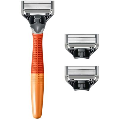 Dazzed Corner - Original Shaving Kit for Men – Razor Handle - Orange Dazzed Corner - Original Shaving Kit for Men – Razor Handle - Orange