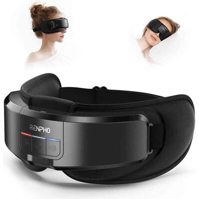 Renpho - 2-IN-1 Heated Eye Massager & Eye Mask, 3 Massage Modes 2 Air Pressure for Relaxation and Eye Comfort, Gift for Women Men - Black Renpho - 2-IN-1 Heated Eye Massager & Eye Mask, 3 Massage Modes 2 Air Pressure for Relaxation and Eye Comfort, Gift for Women Men - Black