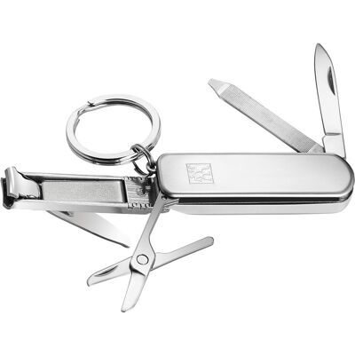 ZWILLING - Manicure Pedicure Multi-Tool (key ring with nail scissors, nail clipper and nail file), 2.5 inch - Silver ZWILLING - Manicure Pedicure Multi-Tool (key ring with nail scissors, nail clipper and nail file), 2.5 inch - Silver