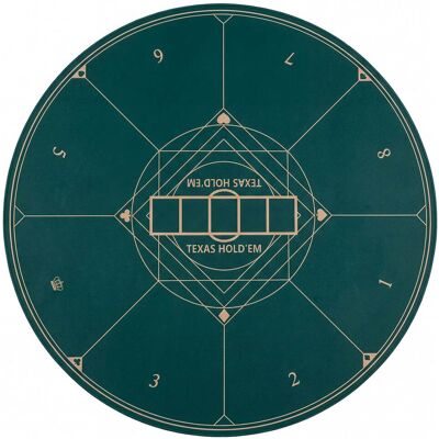 Gymax - Round Poker Mat for Texas Hold'em 40'' 3 mm Rubber Foam for Casino Card Games - Green Gymax - Round Poker Mat for Texas Hold'em 40'' 3 mm Rubber Foam for Casino Card Games - Green