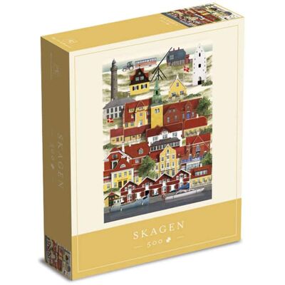 Martin Schwartz - 500 Piece Jigsaw Puzzle for Adults – Cityscape Illustration of Skagen Martin Schwartz - 500 Piece Jigsaw Puzzle for Adults – Cityscape Illustration of Skagen