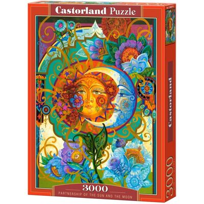 Castorland - 3000 Piece Jigsaw Puzzles, Partnership of the Sun and The Moon, Art. Puzzle, Adult Puzzle, C-300679-2 - Red Castorland - 3000 Piece Jigsaw Puzzles, Partnership of the Sun and The Moon, Art. Puzzle, Adult Puzzle, C-300679-2 - Red
