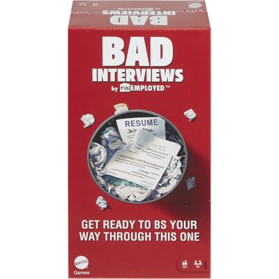 Mattel - Bad Interviews by Funemployed Party Game for Adults - GAMES (MISC) - Multicolor Mattel - Bad Interviews by Funemployed Party Game for Adults - GAMES (MISC) - Multicolor