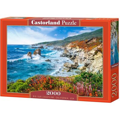 Castorland - 2000 Piece Jigsaw Puzzles, Big Sur Coastline, California, USA , Coastal landscape, view puzzle, C-200856-2 - Red Castorland - 2000 Piece Jigsaw Puzzles, Big Sur Coastline, California, USA , Coastal landscape, view puzzle, C-200856-2 - Red