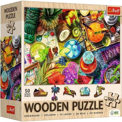 Trefl - Wood Colorful Cocktails 500+1 Wooden Puzzle Trefl - Wood Colorful Cocktails 500+1 Wooden Puzzle