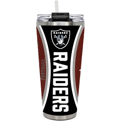 Great American Products - Las Vegas Raiders 32oz. Big Slim Game Ball Travel Tumbler - Brown Great American Products - Las Vegas Raiders 32oz. Big Slim Game Ball Travel Tumbler - Brown