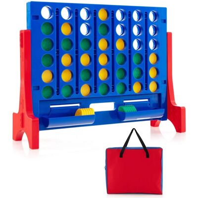 Costway - Wall Mounted or Tabletop Giant 4-IN-A-ROW Jumbo 4-to-Score Connect Game Set - Red Costway - Wall Mounted or Tabletop Giant 4-IN-A-ROW Jumbo 4-to-Score Connect Game Set - Red