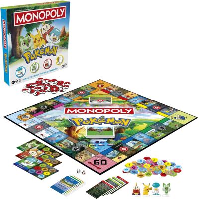 Hasbro - Monopoly: Pokémon Edition - Board Game - GAMES (MISC) - Multicolor Hasbro - Monopoly: Pokémon Edition - Board Game - GAMES (MISC) - Multicolor