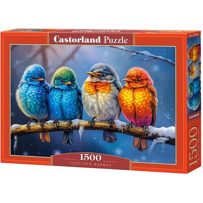Castorland - 1500 Piece Jigsaw Puzzles, Together Warmer, Animal Puzzle, Colorful Birds, Adult Puzzle, C-152193-2 - Red Castorland - 1500 Piece Jigsaw Puzzles, Together Warmer, Animal Puzzle, Colorful Birds, Adult Puzzle, C-152193-2 - Red