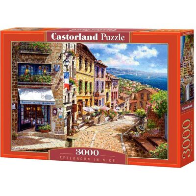Castorland - 3000 Piece Jigsaw Puzzles, Afternoon in Nice, Puzzle of France, Mediterranean view, Adult Puzzles, C-300471-2 - Red Castorland - 3000 Piece Jigsaw Puzzles, Afternoon in Nice, Puzzle of France, Mediterranean view, Adult Puzzles, C-300471-2 - Red
