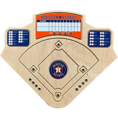 Across the Board - Houston Astros Handcrafted Wood Baseball Game - Multicolor Across the Board - Houston Astros Handcrafted Wood Baseball Game - Multicolor