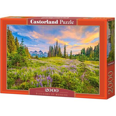 Castorland - 2000 Piece Jigsaw Puzzles, Blossoms of Morning, Landscape puzzles, Meadow, Mountain view, C-200863-2 - Red Castorland - 2000 Piece Jigsaw Puzzles, Blossoms of Morning, Landscape puzzles, Meadow, Mountain view, C-200863-2 - Red