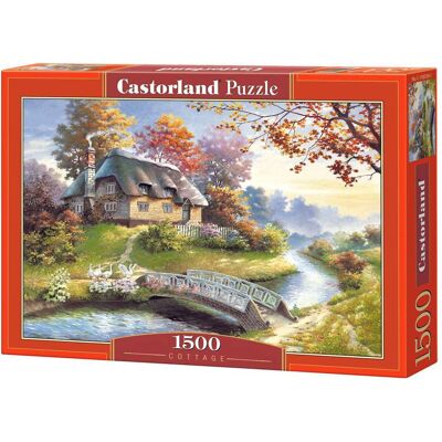 1500 Piece Jigsaw Puzzles, Cottage, Charming Nook, Pond, Countryside, Adult Puzzles, Castorland C-150359-2 - Red 1500 Piece Jigsaw Puzzles, Cottage, Charming Nook, Pond, Countryside, Adult Puzzles, Castorland C-150359-2 - Red