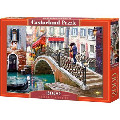 Castorland - 2000 Piece Jigsaw Puzzles, Venice Bridge, Venetian canals, Venice Italy Puzzle, Gondola Puzzle, C-200559-2 - Red Castorland - 2000 Piece Jigsaw Puzzles, Venice Bridge, Venetian canals, Venice Italy Puzzle, Gondola Puzzle, C-200559-2 - Red