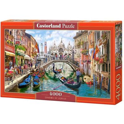 Castorland - 4000 Piece Jigsaw Puzzles, Charms of Venice, Italy Puzzle, Gondola Puzzle, European Puzzle, C-400287-2 - Red Castorland - 4000 Piece Jigsaw Puzzles, Charms of Venice, Italy Puzzle, Gondola Puzzle, European Puzzle, C-400287-2 - Red