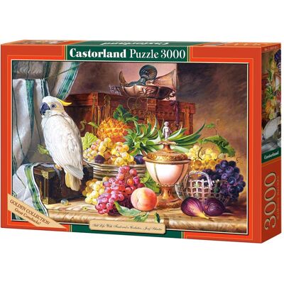 Castorland - 3000 Piece Jigsaw Puzzles, Still Life With Fruit and a Cockatoo, Josef Schuster, Adult Puzzles, C-300143-2 - Red Castorland - 3000 Piece Jigsaw Puzzles, Still Life With Fruit and a Cockatoo, Josef Schuster, Adult Puzzles, C-300143-2 - Red