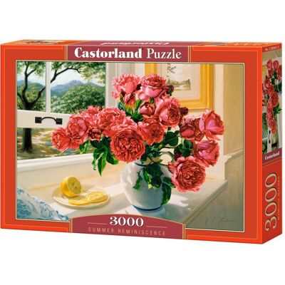 Castorland - 3000 Piece Jigsaw Puzzles, Summer Reminiscence , Still nature puzzle, Flowers in a vase, C-300631-2 - Red Castorland - 3000 Piece Jigsaw Puzzles, Summer Reminiscence , Still nature puzzle, Flowers in a vase, C-300631-2 - Red