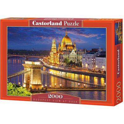 Castorland - 2000 Piece Jigsaw Puzzles, Budapest view at dusk, Parliament, Budapest Hungary Puzzle, C-200405-2 - Red Castorland - 2000 Piece Jigsaw Puzzles, Budapest view at dusk, Parliament, Budapest Hungary Puzzle, C-200405-2 - Red
