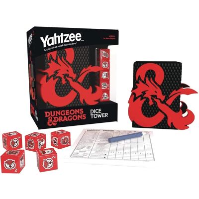 USAoploy - Dungeons & Dragons Yahtzee Dice Game - Red USAoploy - Dungeons & Dragons Yahtzee Dice Game - Red