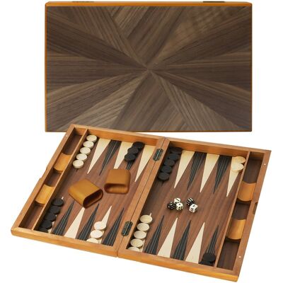 GSE Games & Sports Expert - Premium Wooden Folding Inlay Backgammon Board Game Set, Classic Traditional Board Game (Focus-21") GSE Games & Sports Expert - Premium Wooden Folding Inlay Backgammon Board Game Set, Classic Traditional Board Game (Focus-21")
