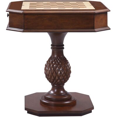 Anysun - Reversible Chess & Checker Game Table - Includes Game Tray - Brown Anysun - Reversible Chess & Checker Game Table - Includes Game Tray - Brown
