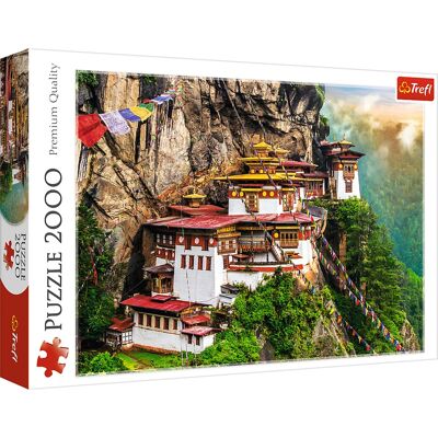 Trefl - Red 2000 Piece Puzzle - Tiger's Nest, Bhutan Trefl - Red 2000 Piece Puzzle - Tiger's Nest, Bhutan