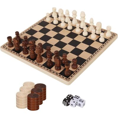 GSE Games & Sports Expert - 10-Inch Wooden 3-in-1 Travel Size Chess Checkers Backgammon Board Game Combo Set for Kids & Adults GSE Games & Sports Expert - 10-Inch Wooden 3-in-1 Travel Size Chess Checkers Backgammon Board Game Combo Set for Kids & Adults