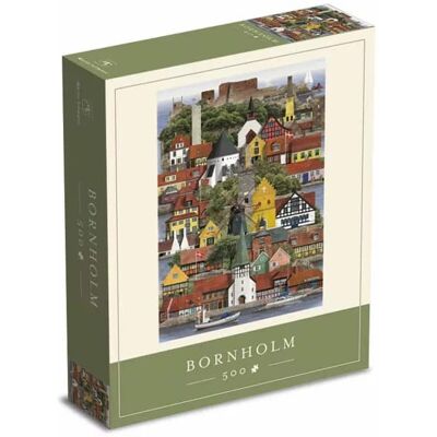 Martin Schwartz - 500 Piece Jigsaw Puzzle for Adults – Cityscape Illustration of Borholm Martin Schwartz - 500 Piece Jigsaw Puzzle for Adults – Cityscape Illustration of Borholm