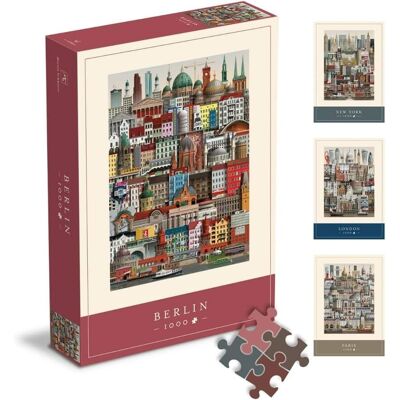 Martin Schwartz - 1000 Piece Jigsaw Puzzle for Adults – Cityscape Illustration of Berlin Martin Schwartz - 1000 Piece Jigsaw Puzzle for Adults – Cityscape Illustration of Berlin