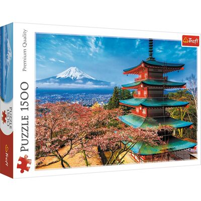 Trefl - Red 1500 Piece Puzzle - Mount Fuji / HUBER Trefl - Red 1500 Piece Puzzle - Mount Fuji / HUBER