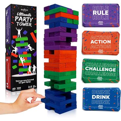 Swooc Games - Ultimate Party Tower - 100 Original Commands, 60 Blocks & 1000's of Hilarious Rule Combinations - Fun Party Games - Multicolored Swooc Games - Ultimate Party Tower - 100 Original Commands, 60 Blocks & 1000's of Hilarious Rule Combinations - Fun Party Games - Multicolored