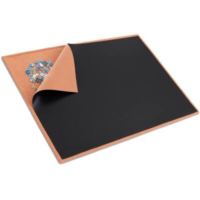 Jumbl - 2,000-Pieces Puzzle Board, 27 x 39", Portable Jigsaw Puzzle Table with Cover & Felt Surface - Brown Jumbl - 2,000-Pieces Puzzle Board, 27 x 39", Portable Jigsaw Puzzle Table with Cover & Felt Surface - Brown