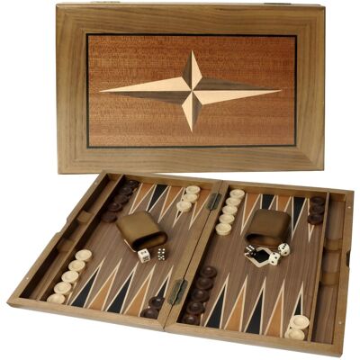GSE Games & Sports Expert - Premium Wooden Folding Inlay Backgammon Board Game Set, Classic Traditional Board Game (Star-21") GSE Games & Sports Expert - Premium Wooden Folding Inlay Backgammon Board Game Set, Classic Traditional Board Game (Star-21")