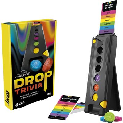 Hasbro - Trivial Pursuit: Drop Trivia - Electronic Party Board Game - GAMES (MISC) - Multicolor Hasbro - Trivial Pursuit: Drop Trivia - Electronic Party Board Game - GAMES (MISC) - Multicolor