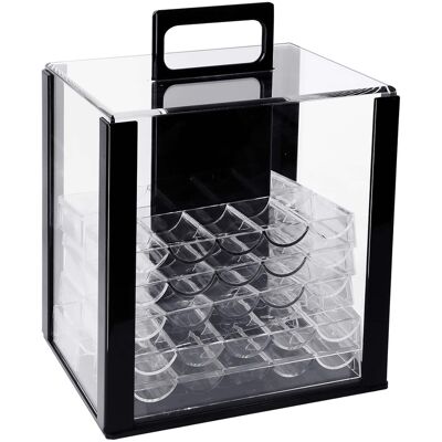 GSE Games & Sports Expert - 1,000pcs Poker Chip Cases, Casino Grade Acrylic Poker Chips Carrier with 10 Poker Chip Trays GSE Games & Sports Expert - 1,000pcs Poker Chip Cases, Casino Grade Acrylic Poker Chips Carrier with 10 Poker Chip Trays
