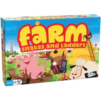 Outset Media - Outset Media: Farm Snakes and Ladders Board Game, 2-6 Players Outset Media - Outset Media: Farm Snakes and Ladders Board Game, 2-6 Players