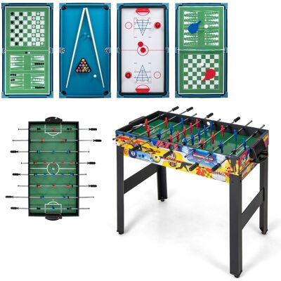 Costway - 12-in-1 Combo Game Table Set with Foosball Air Hockey Pool Ping Pong Chess Bowling - Gray Costway - 12-in-1 Combo Game Table Set with Foosball Air Hockey Pool Ping Pong Chess Bowling - Gray