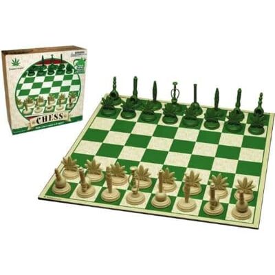 ICUP - Stoneware Marijuana Themed Chess Set - Green ICUP - Stoneware Marijuana Themed Chess Set - Green