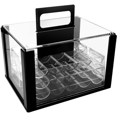 GSE Games & Sports Expert - 600pcs Casino Grade Acrylic Poker Chips Carrier with 6 Poker Chip Trays GSE Games & Sports Expert - 600pcs Casino Grade Acrylic Poker Chips Carrier with 6 Poker Chip Trays