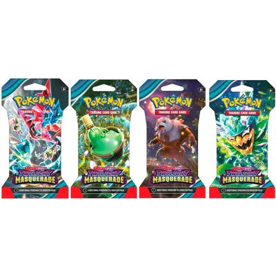 Pokémon - Trading Card Game: Twilight Masquerade Sleeved Booster (One per Order) - Styles May Vary Pokémon - Trading Card Game: Twilight Masquerade Sleeved Booster (One per Order) - Styles May Vary