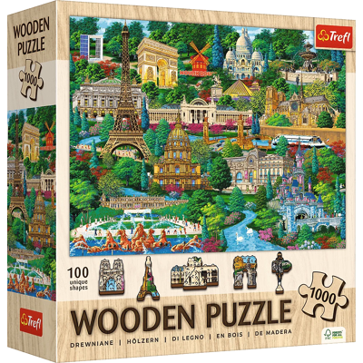 Trefl - Wood France - Famous Places 1000 Piece Wooden Puzzle Trefl - Wood France - Famous Places 1000 Piece Wooden Puzzle