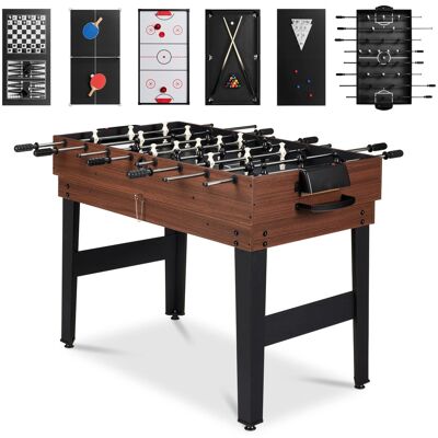 Best Choice Products - 2x4ft 10-in-1 Combo Game Table Set w/ Hockey, Foosball, Pool, Shuffleboard, Ping Pong - Black - Black / Walnut Best Choice Products - 2x4ft 10-in-1 Combo Game Table Set w/ Hockey, Foosball, Pool, Shuffleboard, Ping Pong - Black - Black / Walnut