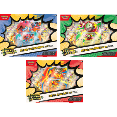 Pokémon - Trading Card Game: Mega Evolution Ascended Heroes ex Box (One ex Box per Order) - Styles May Vary Pokémon - Trading Card Game: Mega Evolution Ascended Heroes ex Box (One ex Box per Order) - Styles May Vary