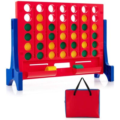 Costway - Wall Mounted or Tabletop Giant 4-IN-A-ROW Jumbo 4-to-Score Connect Game Set - Blue Costway - Wall Mounted or Tabletop Giant 4-IN-A-ROW Jumbo 4-to-Score Connect Game Set - Blue