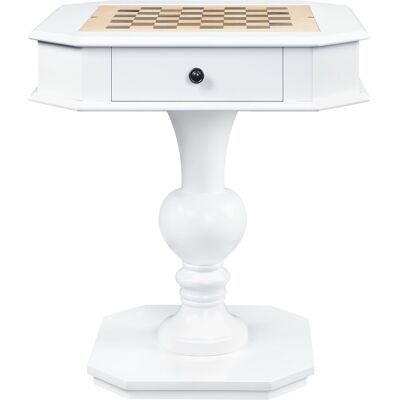 Anysun - Reversible Chess & Checker Game Table - Includes Game Tray - White Anysun - Reversible Chess & Checker Game Table - Includes Game Tray - White